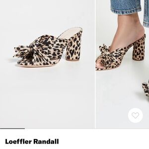 Loeffler Randall Leopard Print Mules